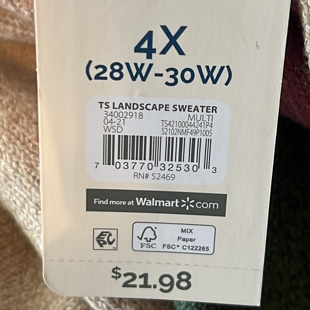 NWT Terra & Sky Women’s Plus Size Layered Sweater - Multiple Plus Sizes - Picture 6 of 11